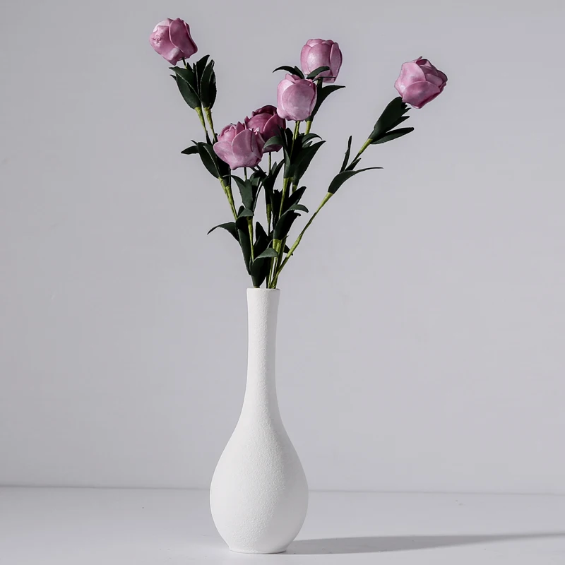 Креативная керамическая ваза белый/синий матовый фарфор цветочные вазы Искусство и ремесла Настольный цветочный горшок украшение дома аксессуары