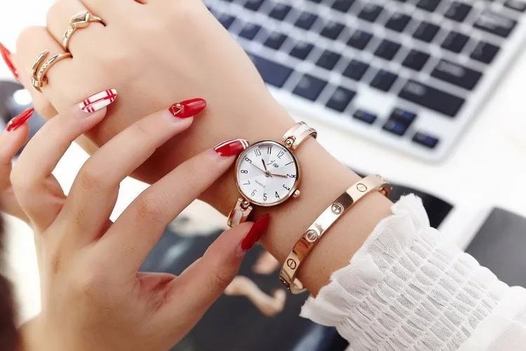 JW 2019 женский золотой браслет часы Элитный бренд Кварц Творческий Смотреть Дамы Сталь повседневные наручные часы женский часы