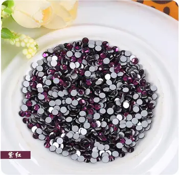 

Super Shiny SS3 SS4 SS5 SS6 SS8 SS10 SS12 SS16 SS20 Dark Purple Color 3D Nail Art Decorations Flatback Rhinestones Accessories
