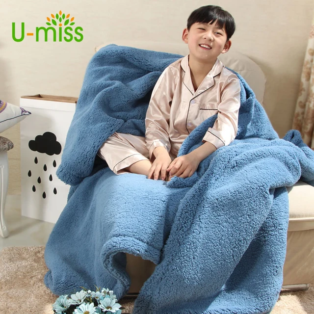u miss large warm thick throw fleece blanket fuzzy microfiber all