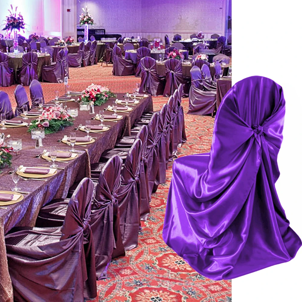

High Quality Fashion Modern Satin Universal Chair cover for wedding Restaurant festival DIY Party Decoration SUPPLIES