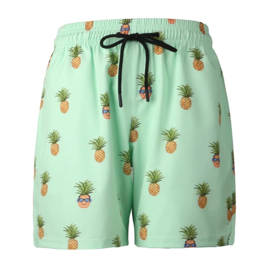Wdfhl Pineapple Colour Mens Summer Summer Beach Pants Quick Dry Swim Trunks 