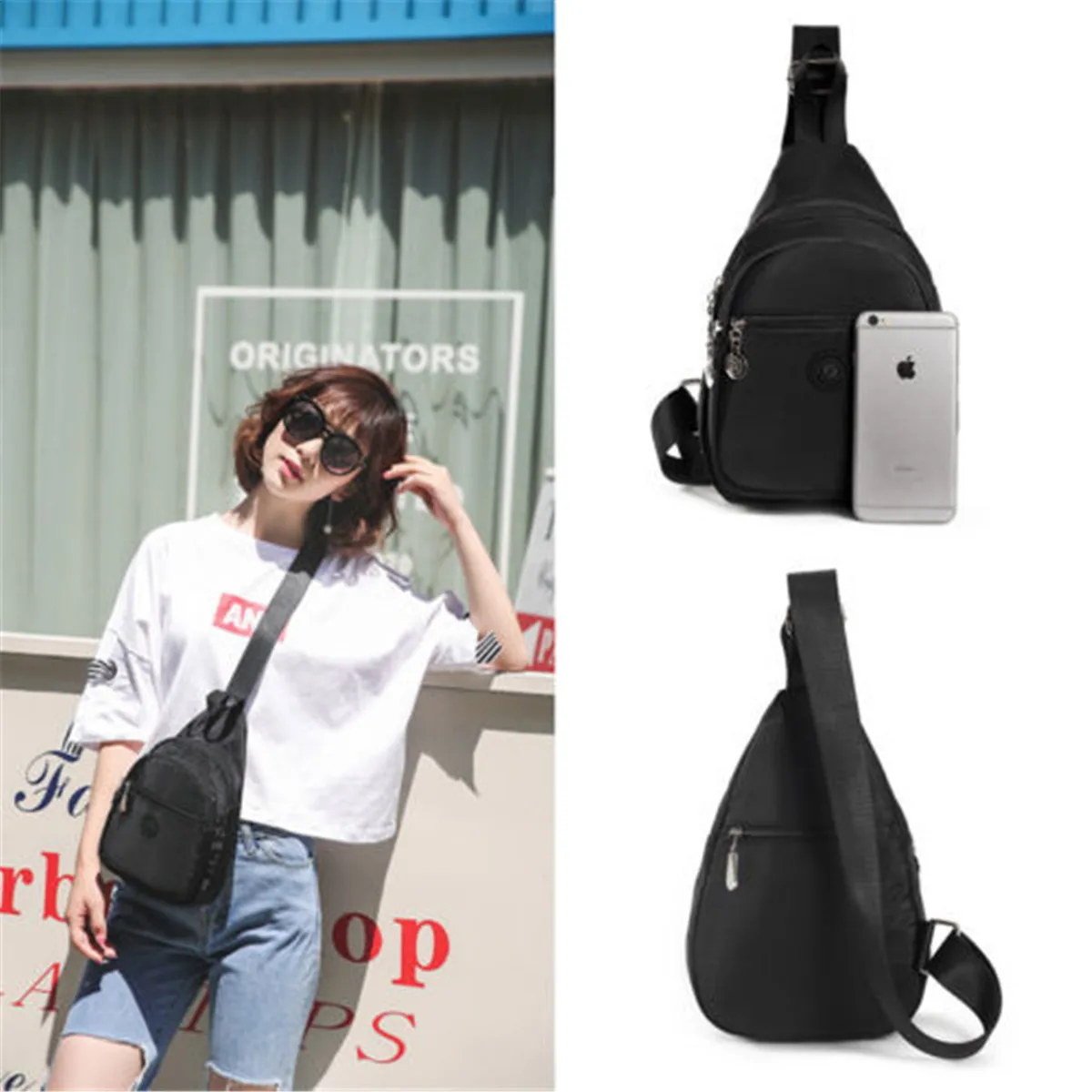 

Modern New And Fashion Men Women Canvas Crossbody Shoulder Chest Cycle Sling Bag Daily Travel Shoulder bag