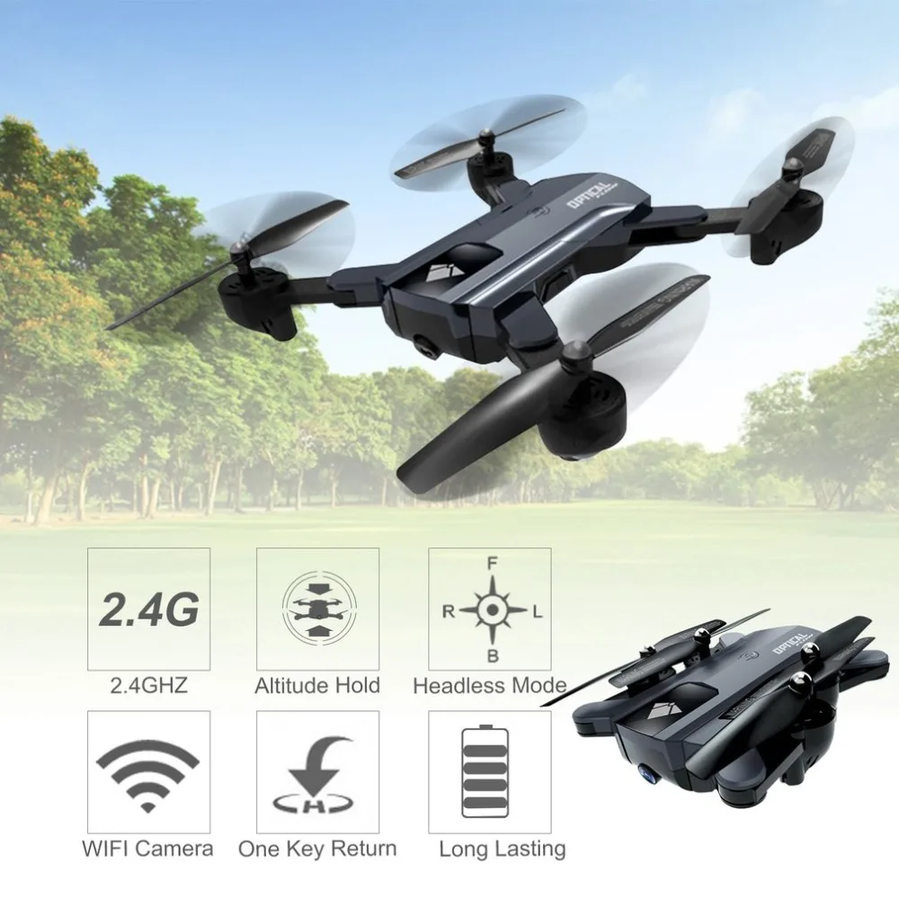 

F196 Optical Flow Localization Foldable Quadcopter Wi-Fi RC Drone with 2.0MP HD Camera 2200mAh Battery Headless Mode Aircraft