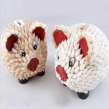 

Creative Home Decor Shells Piggy Bank Piggy Money Savings Bank House Decoration Collection Money Box Children Gifts