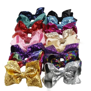 

New Designs Sequin Baby Bow Clips Lovely Baby Hair Accessories Multi Colors 30 p/l