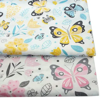 

Syunss Colors Butterfly Waves Printed Cotton Fabric DIY Tissue Patchwork Telas Sewing Baby Toy Bedding Quilting Tecido The Cloth