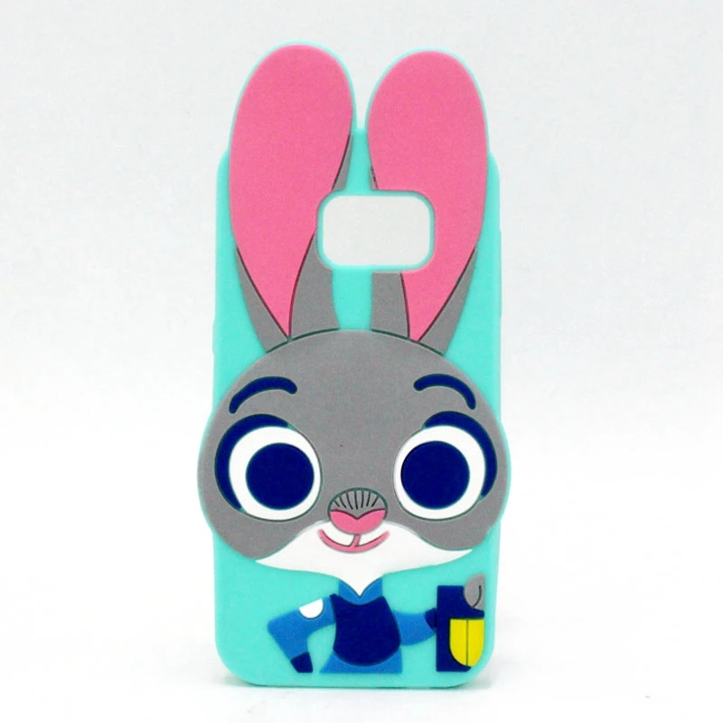 

Cartoon 3D Judy Rabbit Ears Soft Silicon Capa Phone Cases Back Cover For Samsung Galaxy S3 S5 S6 S6Edge S7 S7Edge Grand Neo Plus