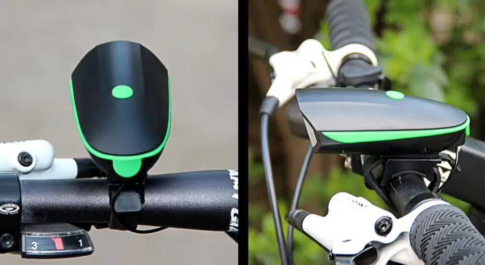 Top bicycle light+ bell Cycling Bike Bicycle flashlight front lights led Handlebar Ring Horns horn Electronic Alarm Bell Sound F1024 22