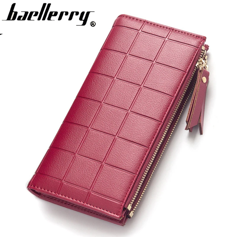 Fashion Plaid Wallet Women multifunction big capacity female wallet