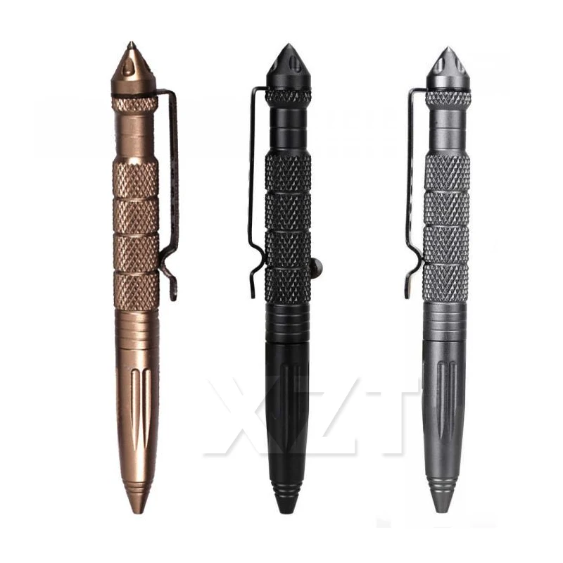 

Newest Gold Sliver Black Portable Tactical Pen Aviation Aluminum Anti-skid Self Defense Cooyoo Tool