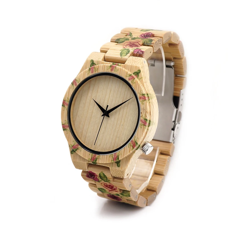 BOBO BIRD Luxury Women Bamboo Watches Timepieces For Men and Women Quartz Wooden Watch relogio feminino C-D21