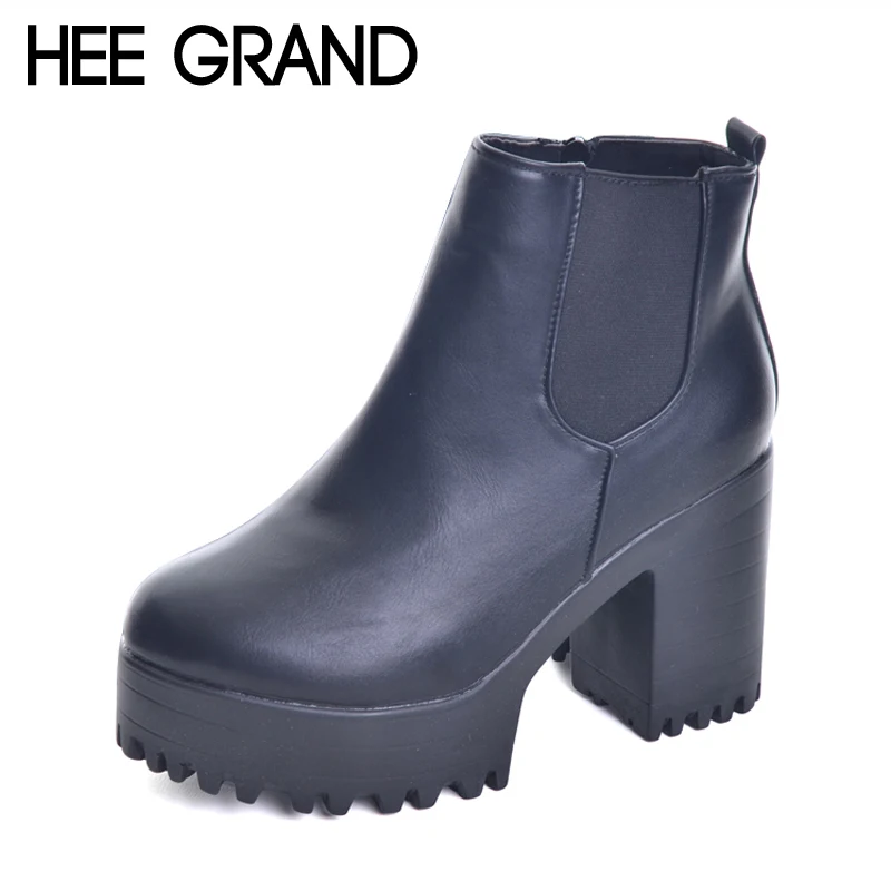 HEE GRAND 2017 New Women Boots Platform High Heels Ankle Boots Women ...