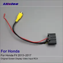 RCA адаптер для проводов кабеля для Honda Fit 2013 камера заднего вида/ видео вход конвертер-соединитель