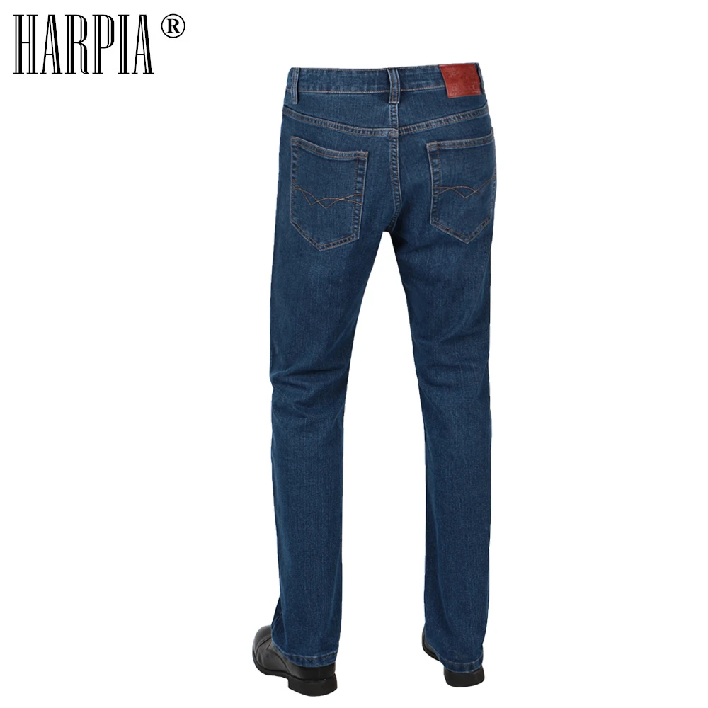 HARPIA Men Jeans Pants Mens Casual Denim Trousers Male Classic Plus Size 8xl Cowboy Long Pants Man Micro-elastic Straight Jeans