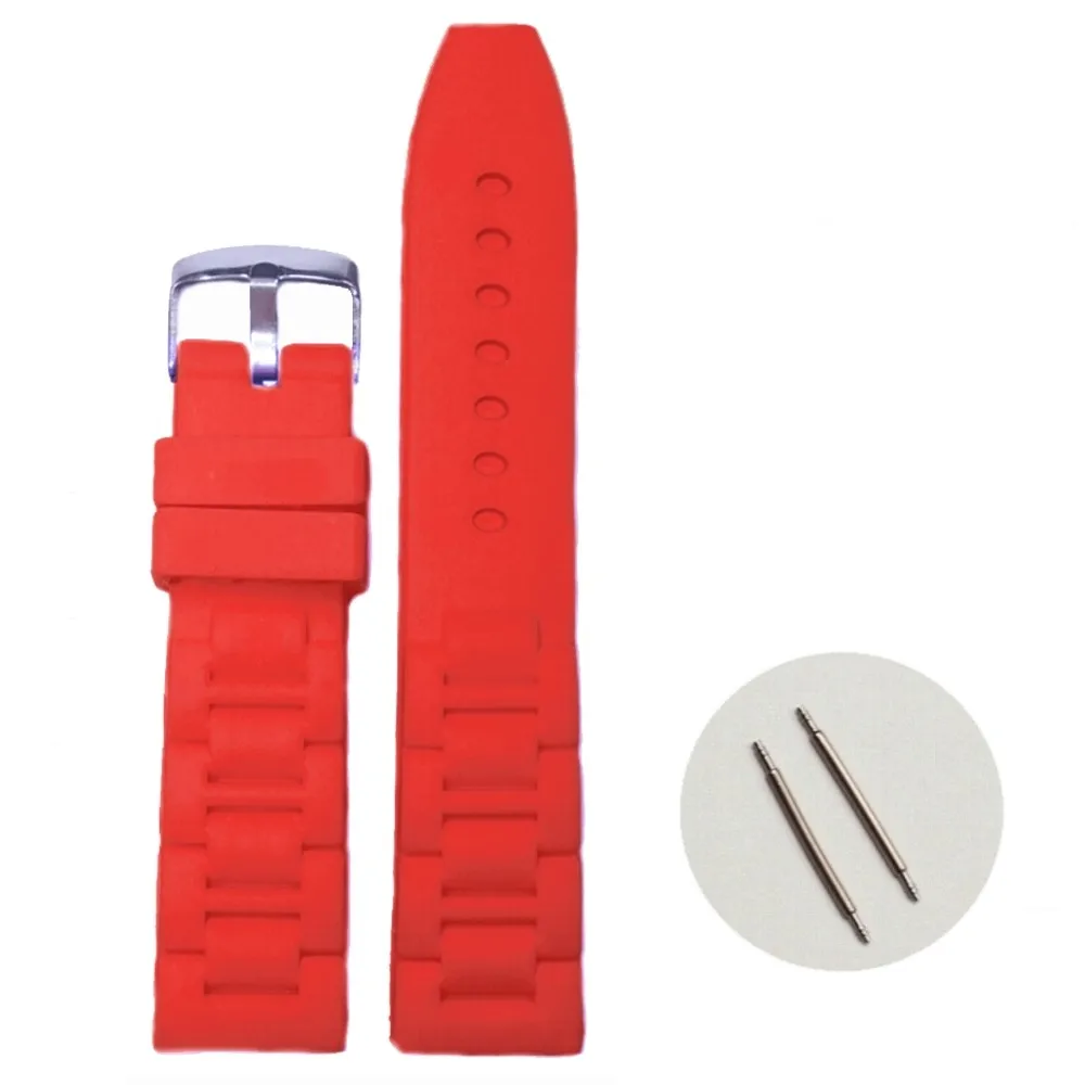 

20mm Ruby Red Color Silicone Jelly Rubber Ladies Watch Band Straps WB1059W20JB
