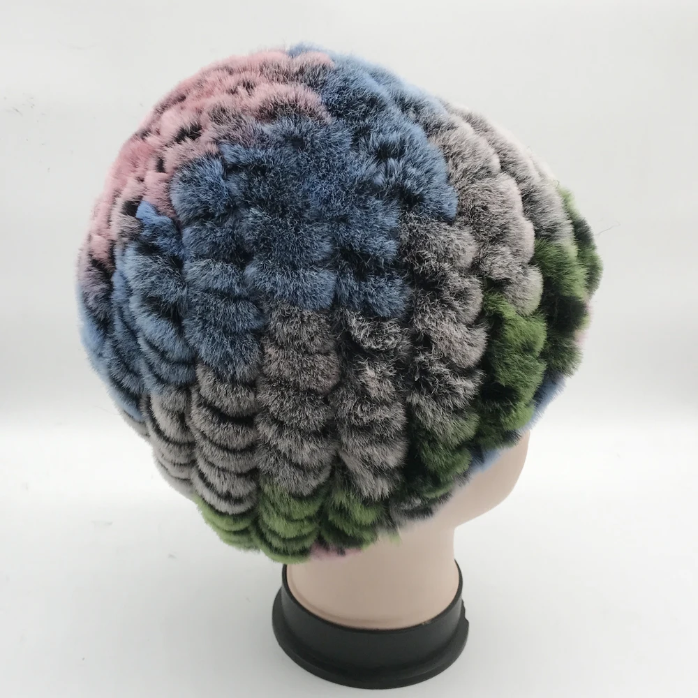 Женская зимняя трикотажная Шапка бини в полоску|Женские Skullies и шапочки| |