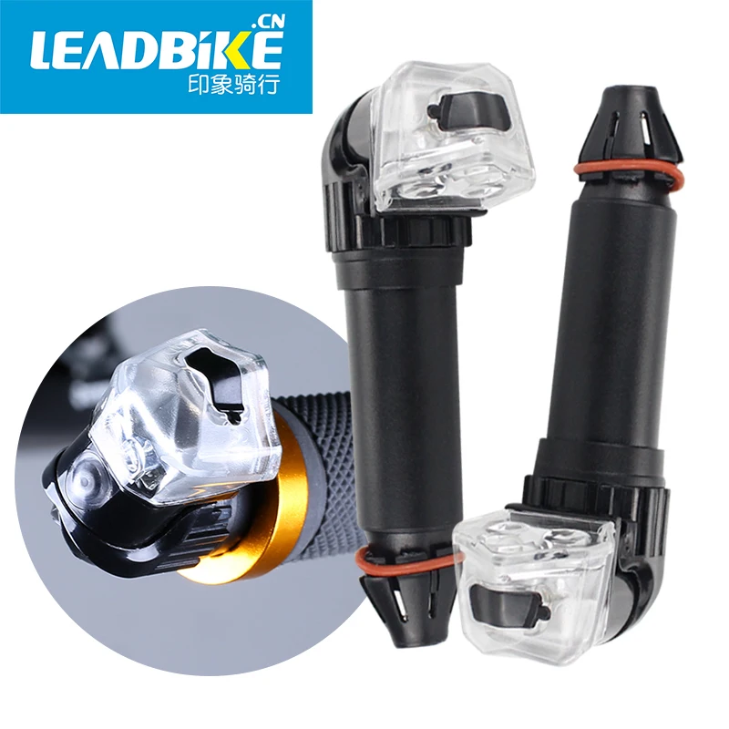 LEADBIKE Bicycle Handlebar Led Lights Bike Handlebar End Plug LED Light