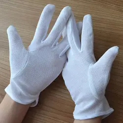 1 пара белая Рабочая страховка толстый хлопок работа хлопчатобумажная ткань этикет Wenwan качественные перчатки для проверки