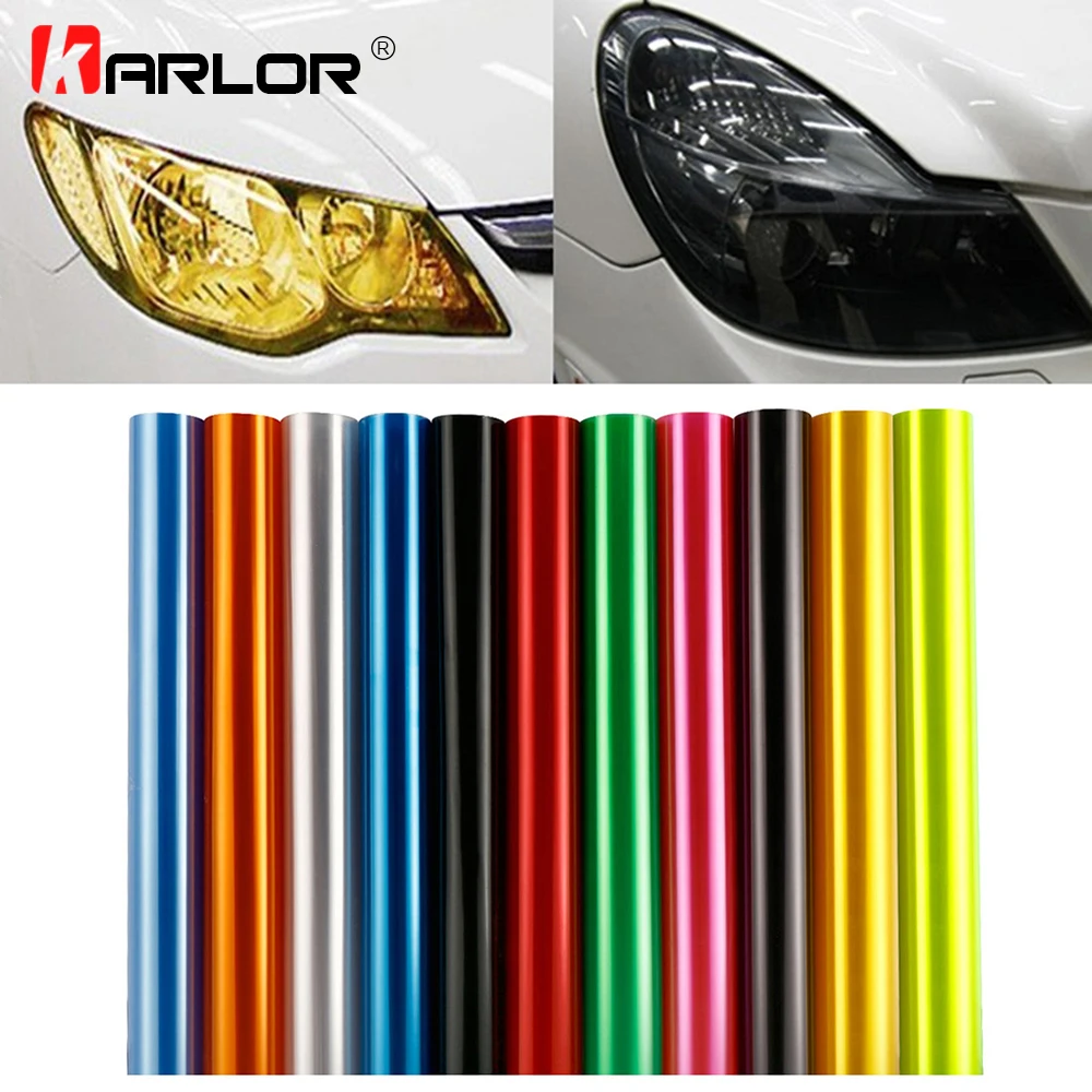 30x100cm 11 Farbe Auto Licht Scheinwerfer Rücklicht Auto Lampe Schutz folie  Aufkleber Blatt Nebels chein werfer