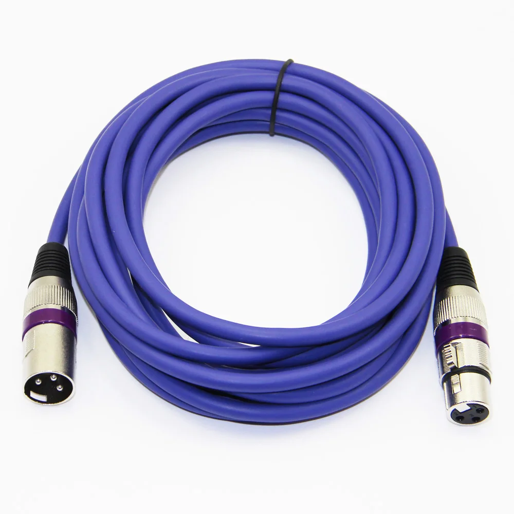 Bochara XLR Cable Male to Female M/F 3Pin OFC Audio Cable Foil+Braided Shielded For Microphone Mixer Amplifier 1m 2m 3m 5m 10m Bochara XLR Cable Male to Female M/F 3Pin OFC Audio Cable Foil+Braided Shielded For Microphone Mixer Amplifier 1m 2m 3m 5m 10m