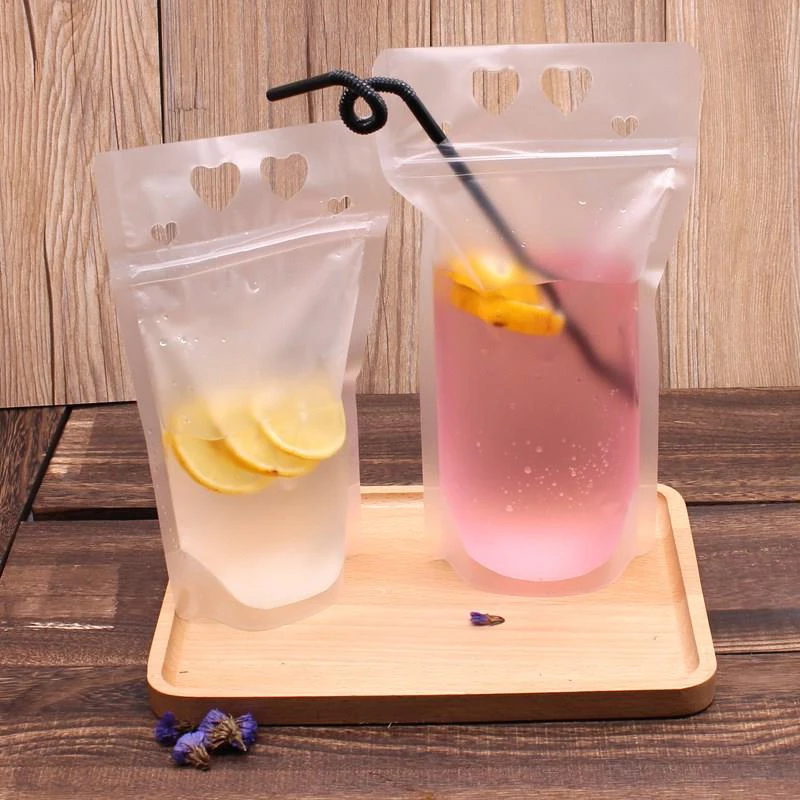 clear drinking pouches