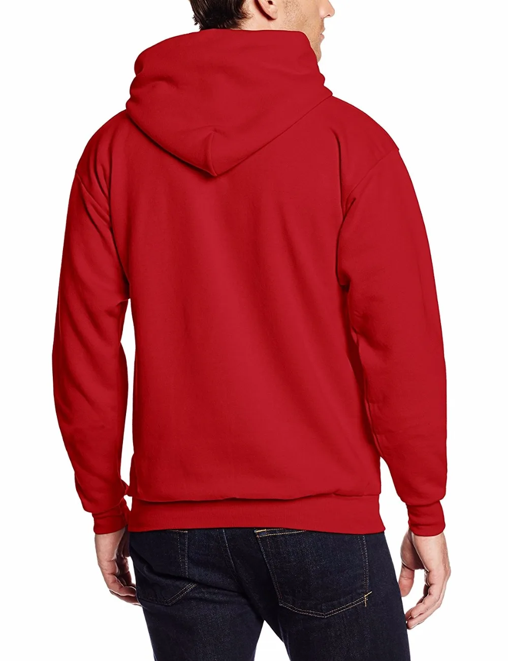 red hoodie zip up mens