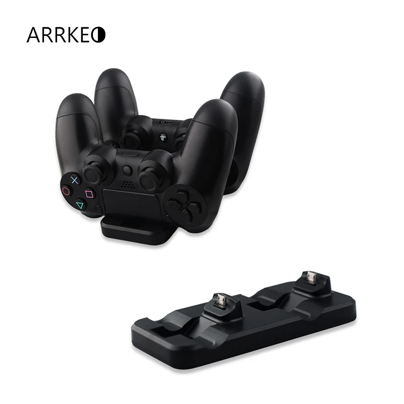 

ARRKEO USB Charging Remote Controller Chargers Stand For Play Stations PS4 Slim Pro Dualshock 4 Wireless Controller Gamepad