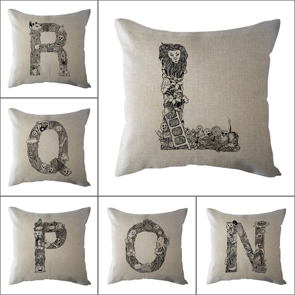 

ISHOWTIENDA Cotton Linen Square Home Decorative Throw Pillow Case Sofa Waist Cushion Cover