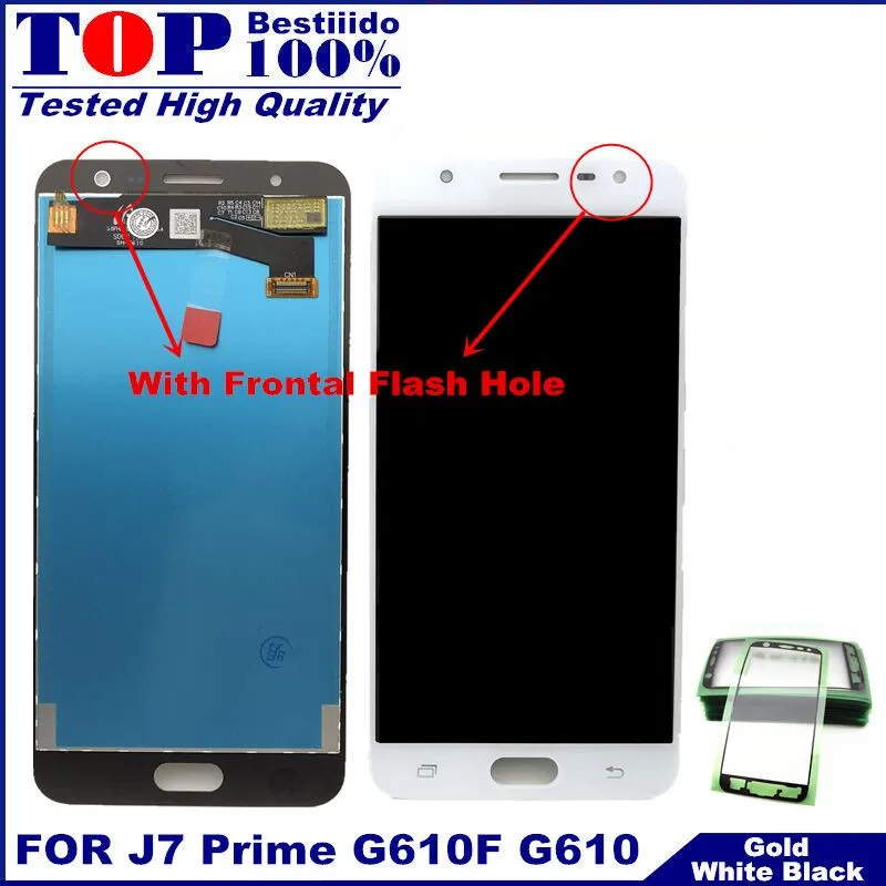 

Replacement LCD with Front Frontal Flash Hole For Samsung Galaxy J7 Prime G610 G610F LCD Display Touch Screen Digitizer Assembly