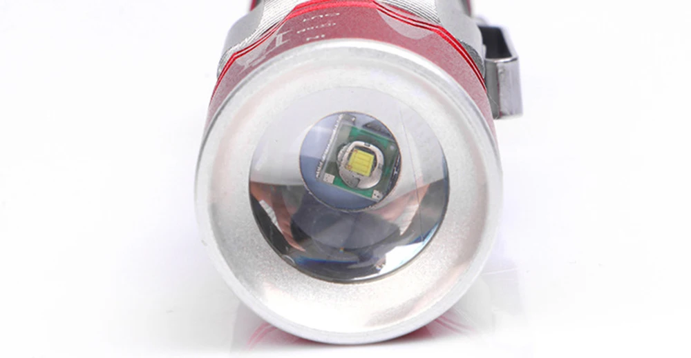 Top Bicycle light 4 color LED portable flashlight built-in rechargeable lithium battery USB charging waterproof zoom 3 mode lighting 12