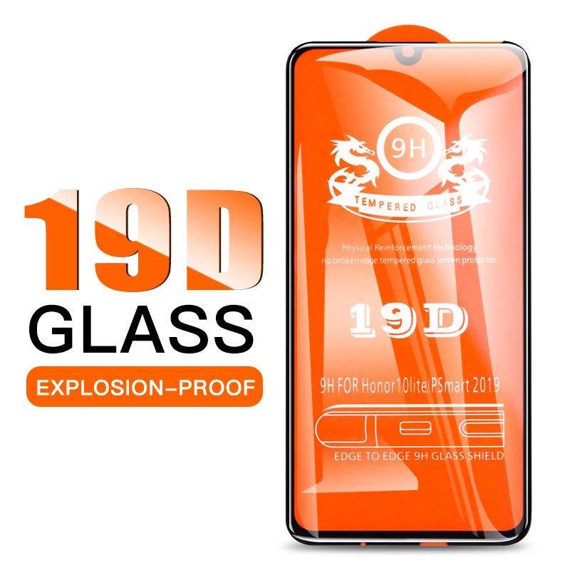 Защитное стекло с полным покрытием 19D для Huawei Honor 10 Lite 8X 8C 8A закаленное Mate 20
