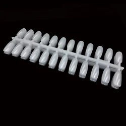 Clear False Nails Kit - 240 Long Full Cover Oval Tips for Nail Art and Polish Display (Transparent)