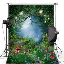 Mehofoto Alicia en el país de las Maravillas fotografía del vinilo de la seta Fondos bosque nuevo Telas franela telón de fondo para foto estudio f1627