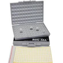 AideTek 2 units of SMD Resistor Capacitor Electronics Storage Cases & Organize 0603 0402 0805 1206 plastics box lable 2BOXALL