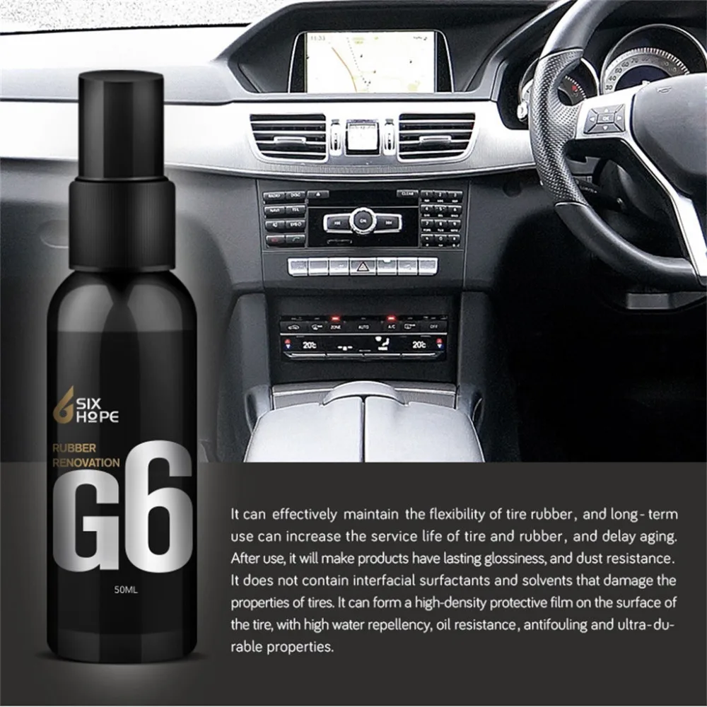 50 ml coche reformado agente Interior de plástico de cuero cuidado de coche de mantenimiento Accesorios de coche renovación duradera