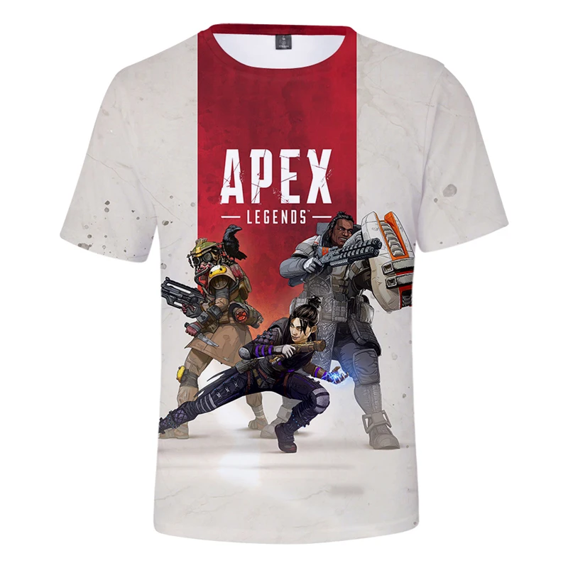 

2019 Summer Apex Legends Harajuku Style Men's Short-sleeved T-shirt Game Theme 3D Printing Harajuku Style Casual Men's T-shirt