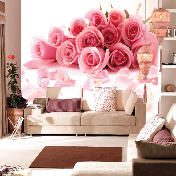 can customized art big large Mural 3d wallpaper wall stickers Romantic roses bedroom TV wall can customized art big large Mural 3d wallpaper wall stickers Romantic roses bedroom TV wall