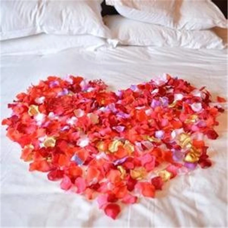 500pc Silk Rose Artificial Flowers Bride To Be Wedding Decoration Petals Table Flowers Bachelorette Party Decoration Mariage,B