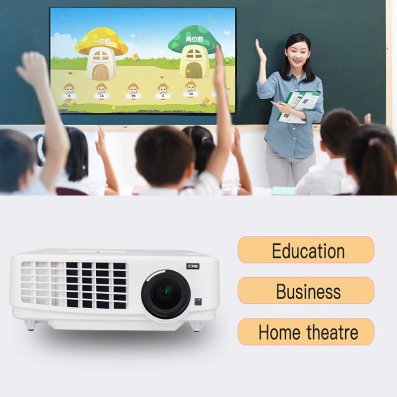 

New 3led 3lcd short throw daylight high brightness business use projector For 1024*768(XGA) 3800 Lumens , Education Beamer