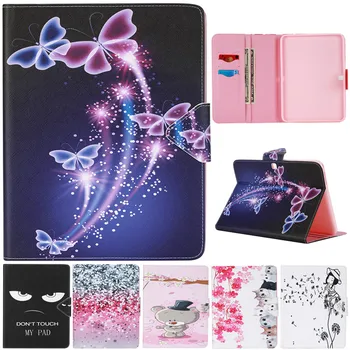 

Cute Cartoon Dream Butterfly Flower Cat Bear Stand Leather Fundas Case For Samsung Galaxy Tab 4 10.1 T530 T531 T535 Tablet Cover