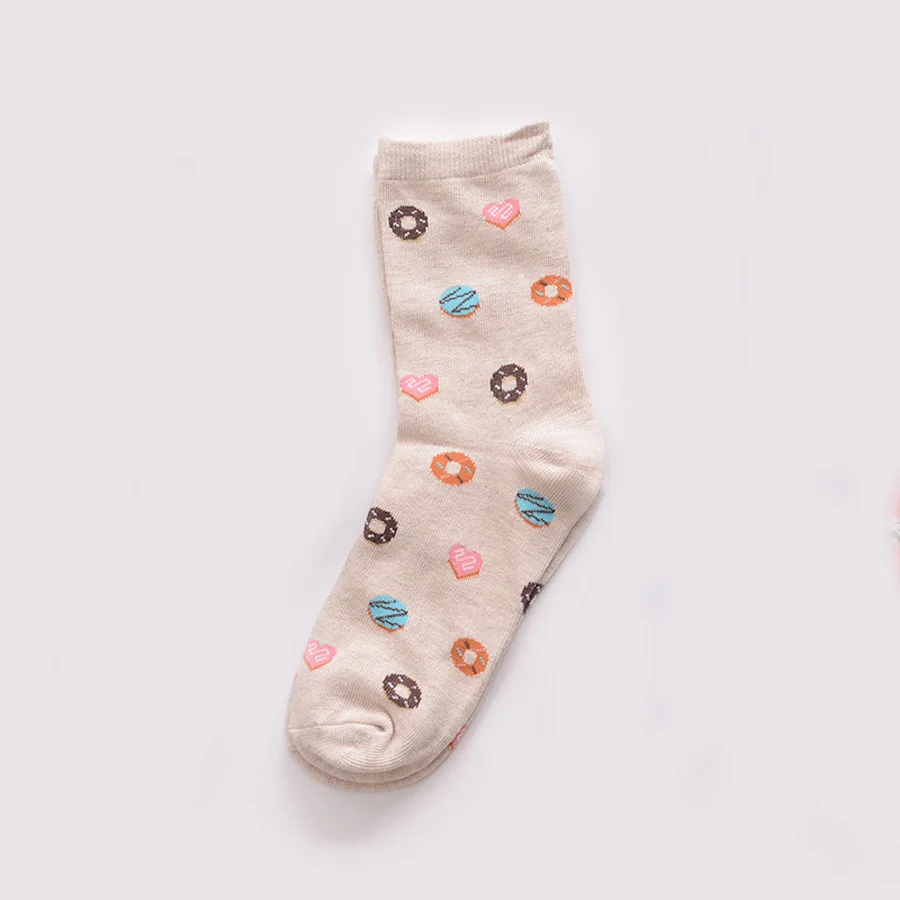 Jeseca зимние теплые носки для женщин мультфильм животных печати японский каваи девушки милые носки женские Harajuku Винтаж уличная носки - Цвет: Beige