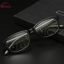 = Классическая винтажная рамка Scober для интеллекта, прогрессивные многофокусные коммерческие очки для чтения Bifocal+ 1+ 1,5 до+ 4
