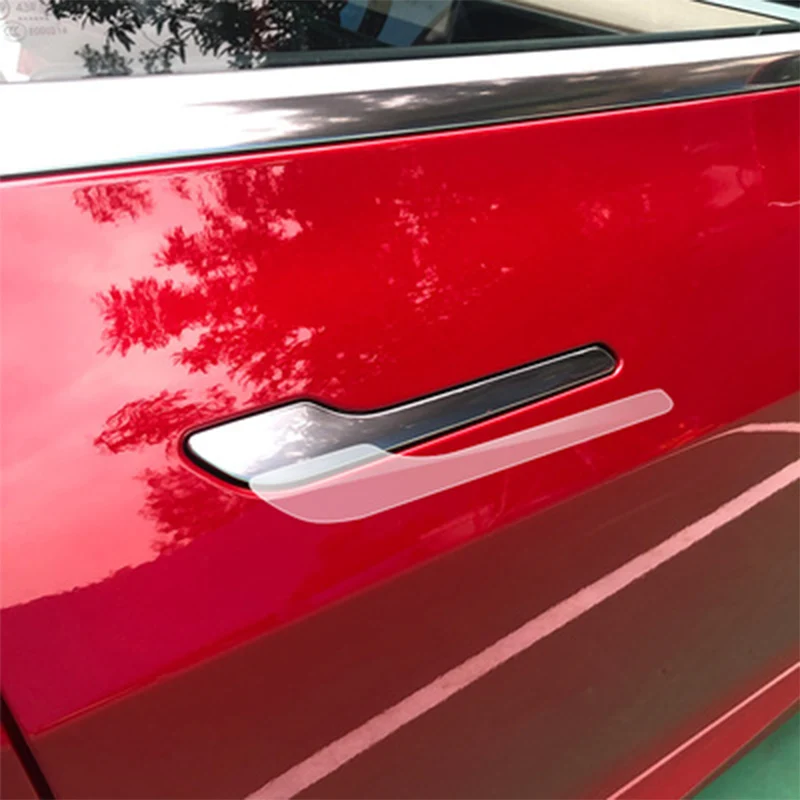 Порог бар дверная ручка Анти-Царапины пленка центральная консоль защитная пленка украшение автомобиля прозрачная наклейка для Tesla Model3
