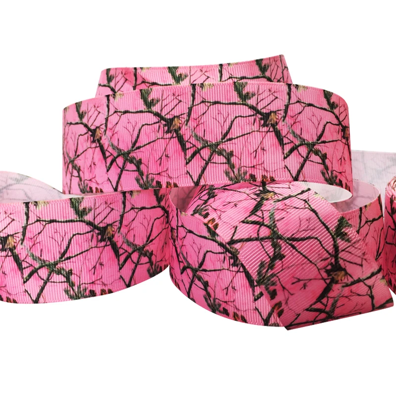 1,5 дюймов 38 мм камуфляжная набивная лента для корсажа розовая тесьма ручной работы ошейники для собак Галстук для волос Домашний Декор аксессуар Cintas 50 ярдов