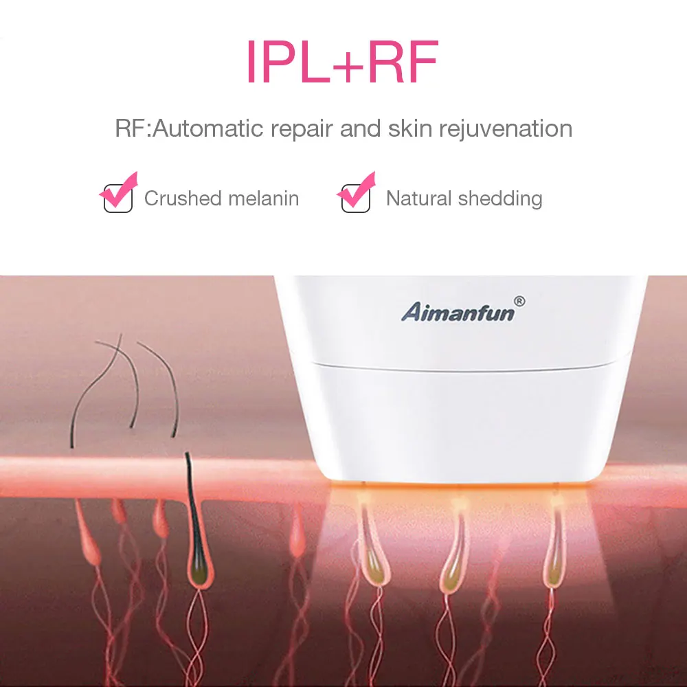 Профессиональная биполярная RF+ IPL лазерная Машинка для удаления волос, Перманентная безболезненная резная машина для удаления волос, натуральный линяющий эпилятор для женщин