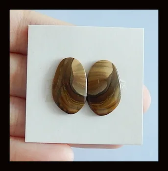 

Picture Jasper fashion earring Cabochon Pair,19x12x3mm,2.5g