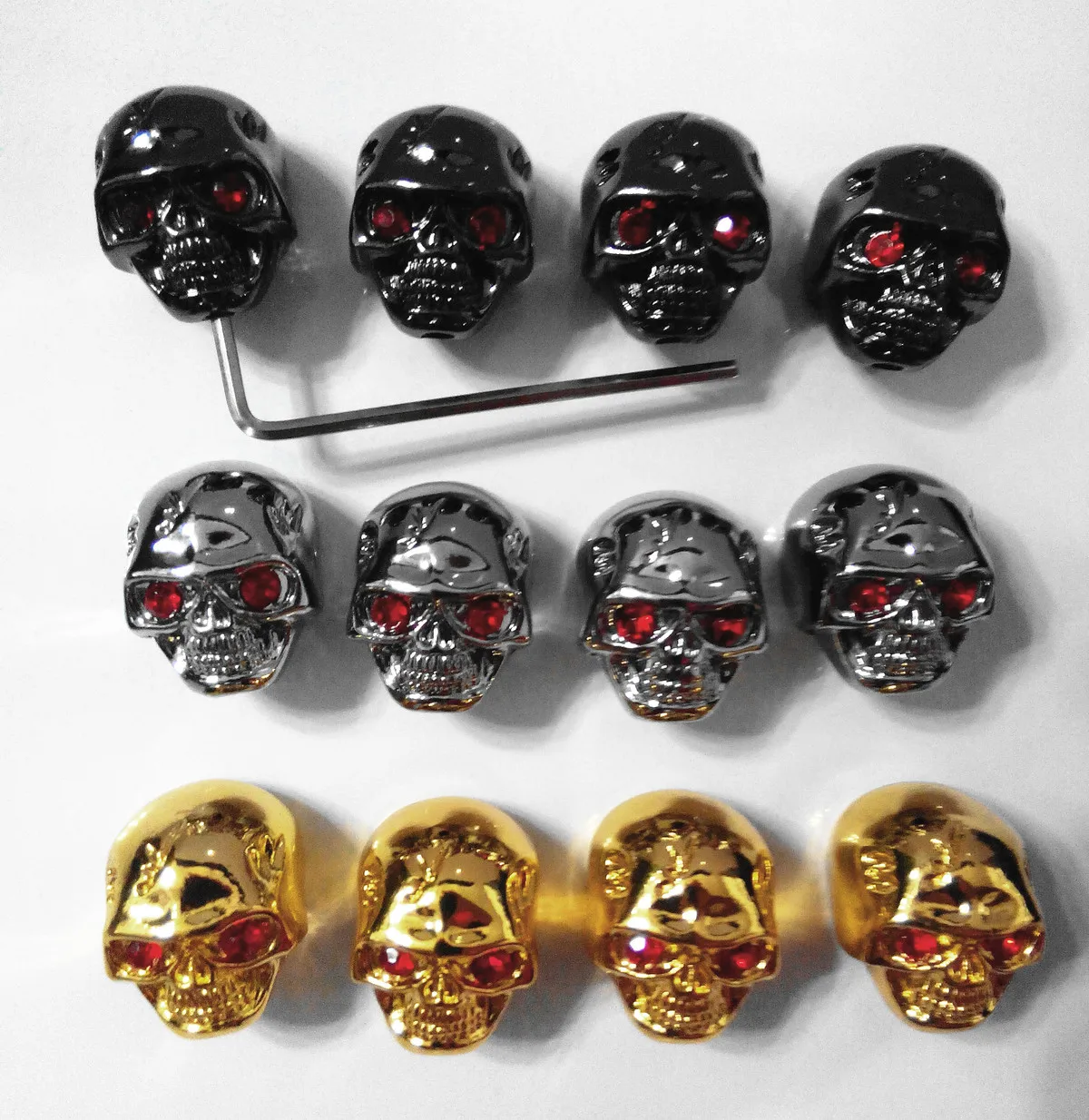 BQLZR Black Electric Guitar Skull Volume Tone Knobs Skull Head Skull Knob Pack of 3