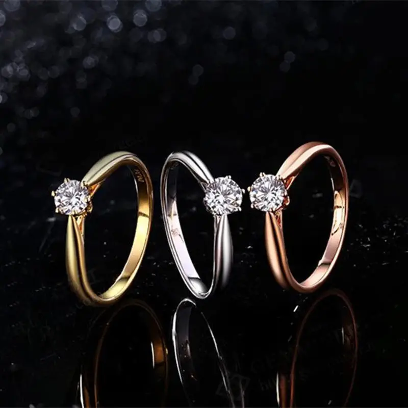 simple cz zircon wedding engagement rings (2)