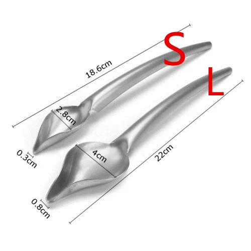 Креативный фильтр для шоколадного карандаша из нержавеющей стали, ложка, дизайн для украшения соуса, тарелка, жаропрочная посуда для десерта, торта, кондитерских изделий - Цвет: Size S